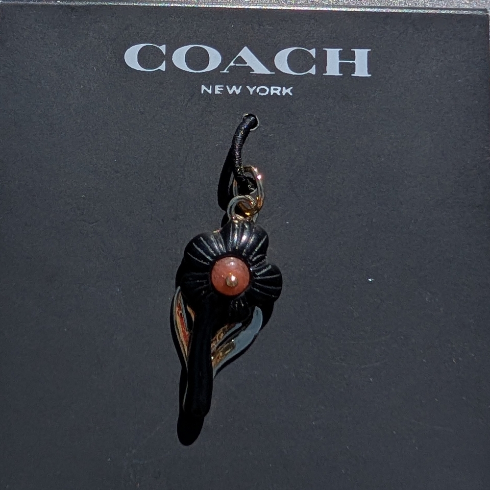 Coach Black and Gold Floral